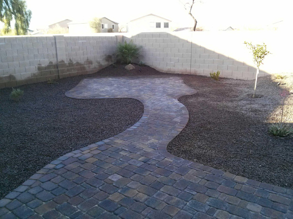 paver designs custom built and installed by Arizona Living Landscaping 