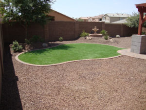 Az landscape design after remodel synthetic grass