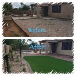 Synthetic Grass backyard landscape design