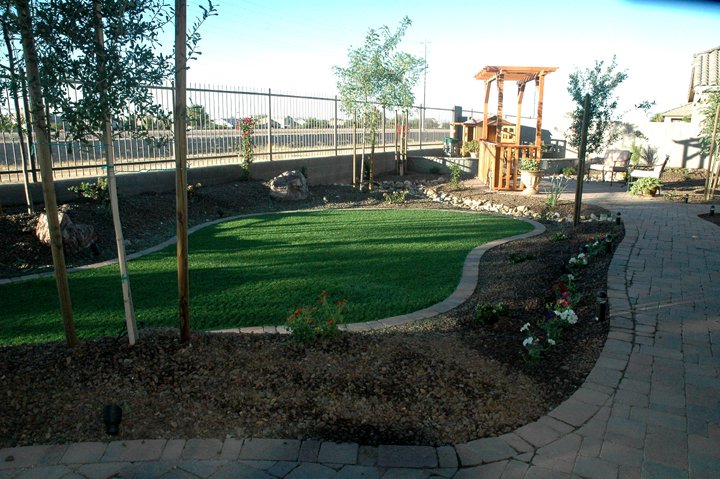 Synthetic Grass in Landscape