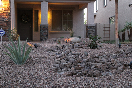 Desert landscape design Arizona front yard remodel